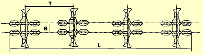 Центрально-сдвоенная скребковая цепь